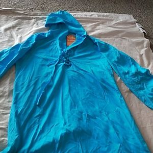 UPF 50+ hooded cover up light blue